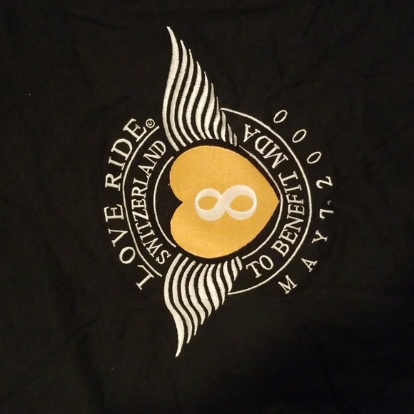 Mens NEW never worn Harley-Davidson LOVE RIDE 8 VINTAGE Black tshirt motorcycle - Picture 2 of 3